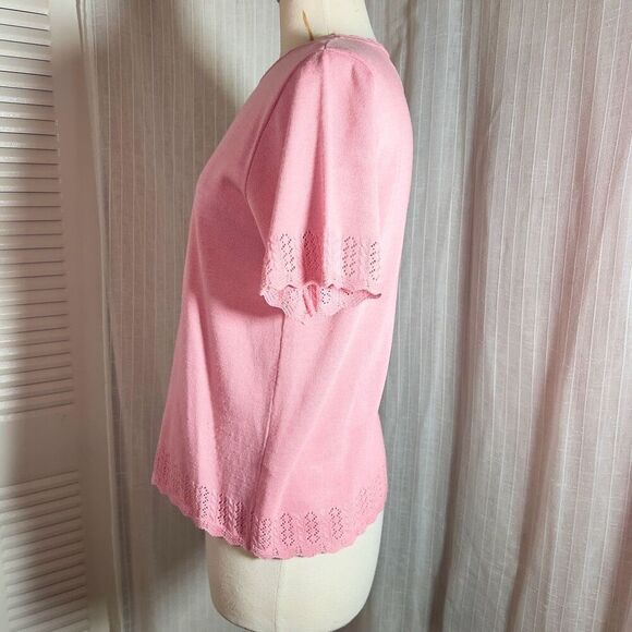 Alfred Dunner | Women’s | Blouse | Petite XL | Vintage Bubblegum Pink Top - Picture 3 of 5